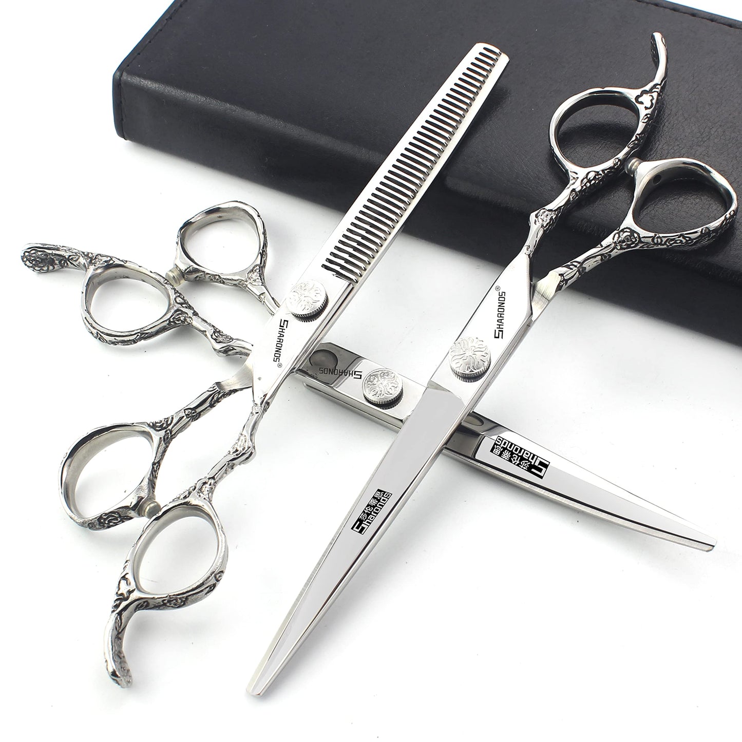 Professional Stainless Steel Hair Clippers for Hairdressers - 6/7/7.5/8/9-inch Sharp Blades (6 inch-4pc) Beauty and Personal Care SHARONDS
