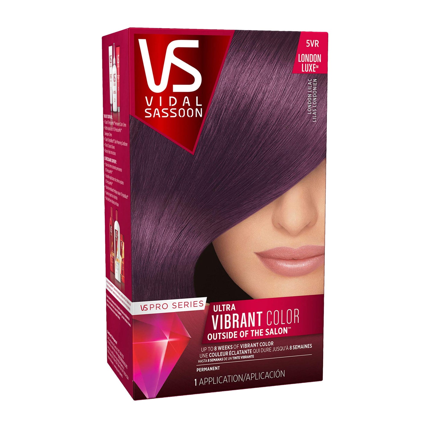 Vidal Sassoon Pro Series Permanent Hair Dye, 5VR London Lilac Hair Color, Pack of 1 Beauty & Personal Care Vidal Sassoon