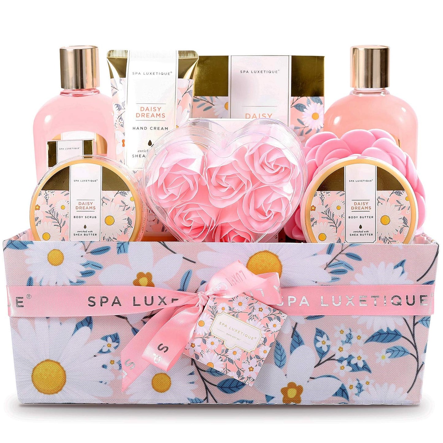 Spa Gift Baskets for Women, Spa Luxetique Bath Gift Set, 12pcs Relaxing Home Spa Kit for Women with Shower Gel, Bath Salt, Essential oil, Body Lotion Beauty and Personal Care spa luxetique
