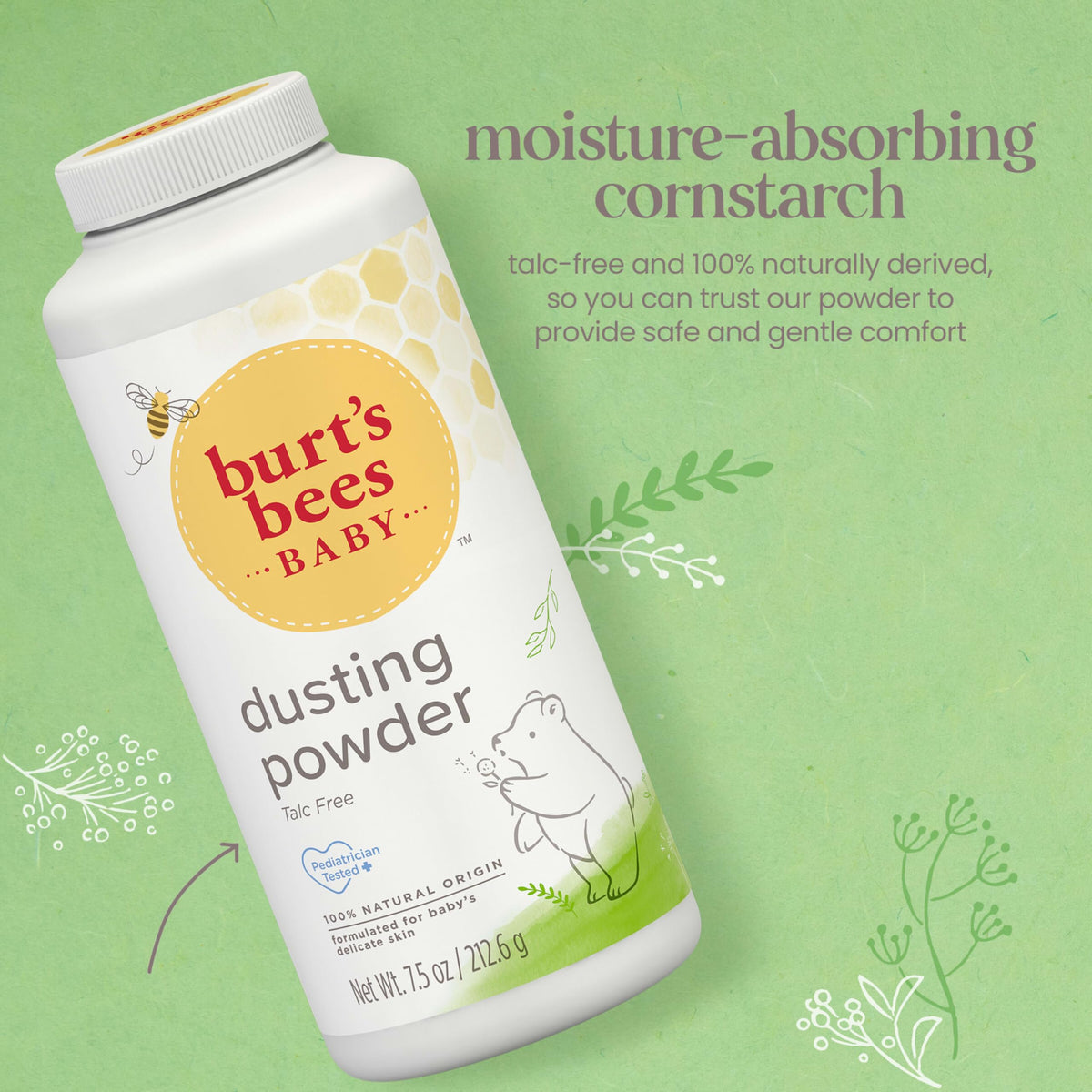 Burt's Bees Stocking Stuffers, Baby Dusting Powder, 100% Natural Origin, Talc-Free, Pediatrician Tested, 7.5 Ounces, Pack May Very Beauty & Personal Care Burt's Bees