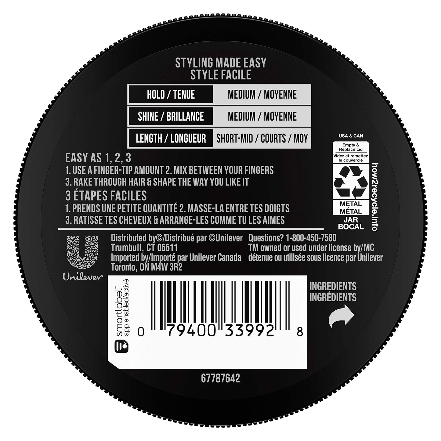 Axe Natural Look Softening Hair Cream 2.64 oz (Pack of 3) Beauty & Personal Care Dove