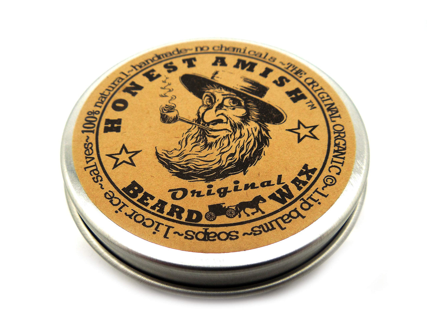 Honest Amish Original Beard Wax - All Natural and Organic- 2 ounce Beauty & Personal Care Honest Amish