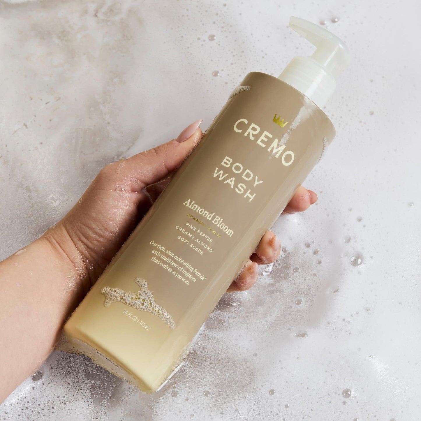 Cremo Skin Moisturizing Almond Bloom Women's Body Wash, Notes of Spicy Pink Pepper, Creamy Almond, and Soft Suede, 16 Fl Oz Beauty & Personal Care Cremo