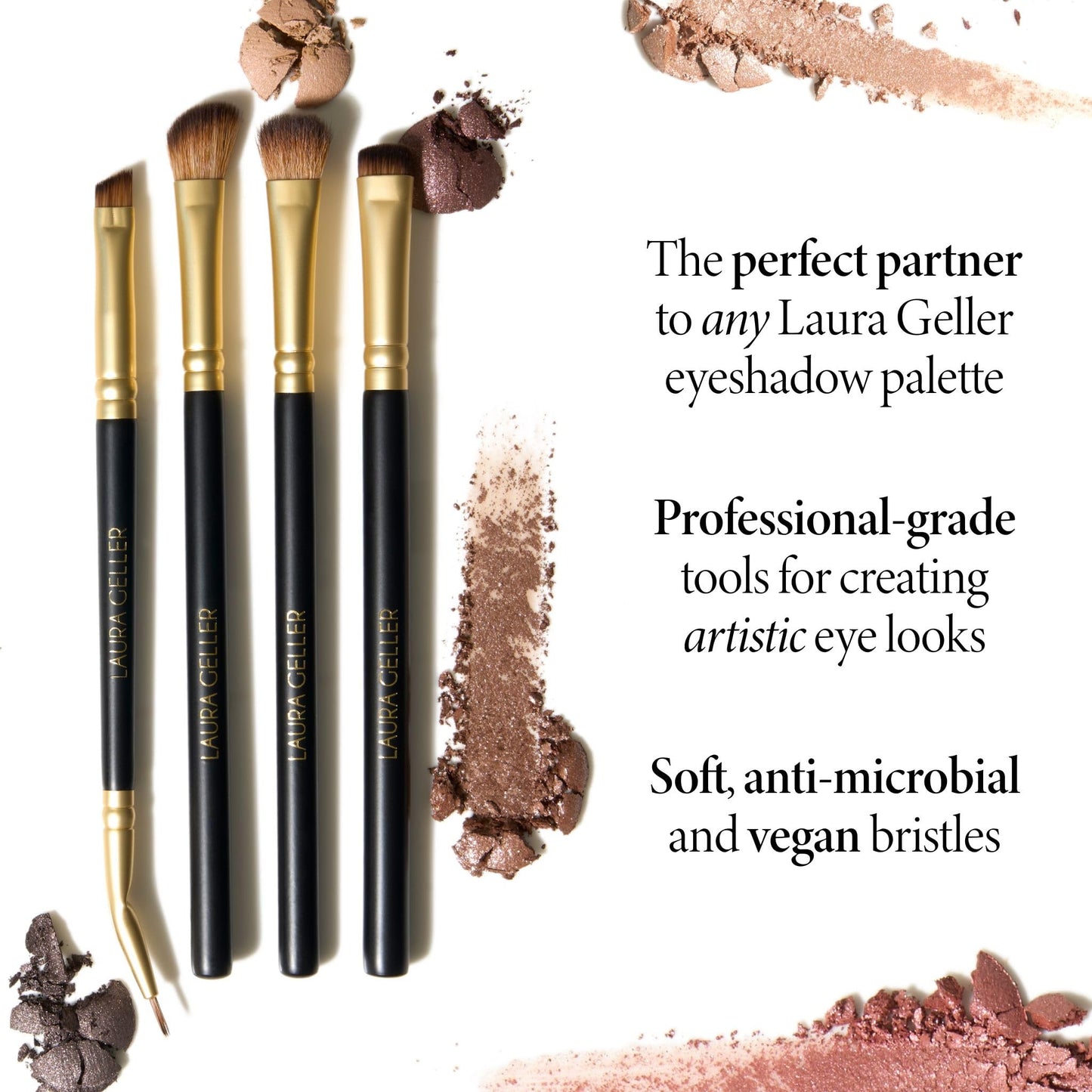 LAURA GELLER NEW YORK Cosmetic Professional Makeup Brushes - Cruelty-Free - 18 Shadow Skills Eyeshadow Brushes (4 Pack) Beauty & Personal Care LAURA GELLER NEW YORK