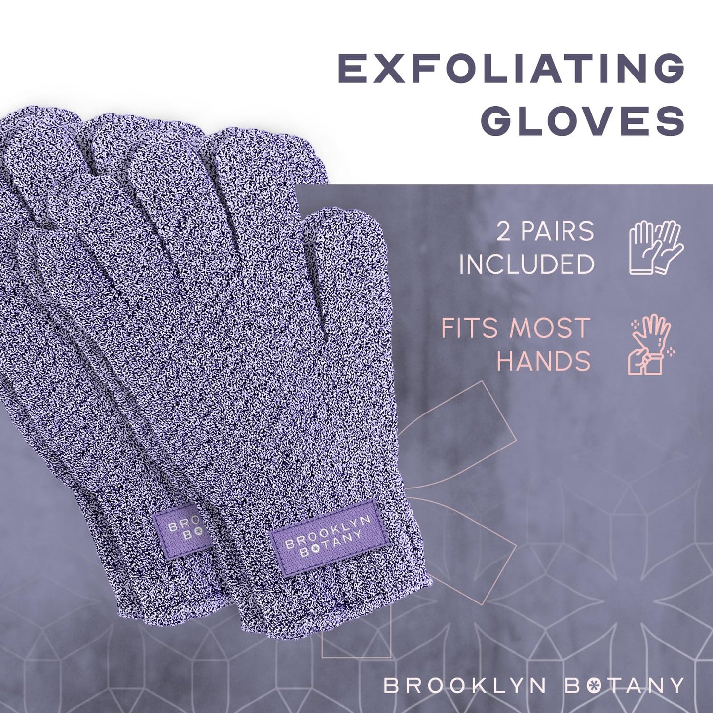 Brooklyn Botany Exfoliating Gloves for Bath and Shower - Heavy Duty Exfoliating Body Scrubber for Massage and Dead Skin Remover for Body - 2 Pairs Beauty & Personal Care Brooklyn Botany