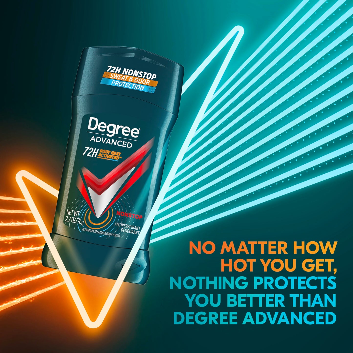 Degree Men Antiperspirant Deodorant Nonstop 72-Hour Sweat and Odor Protection Antiperspirant For Men With Body Heat Activated Technology 2.6 oz Beauty and Personal Care Degree