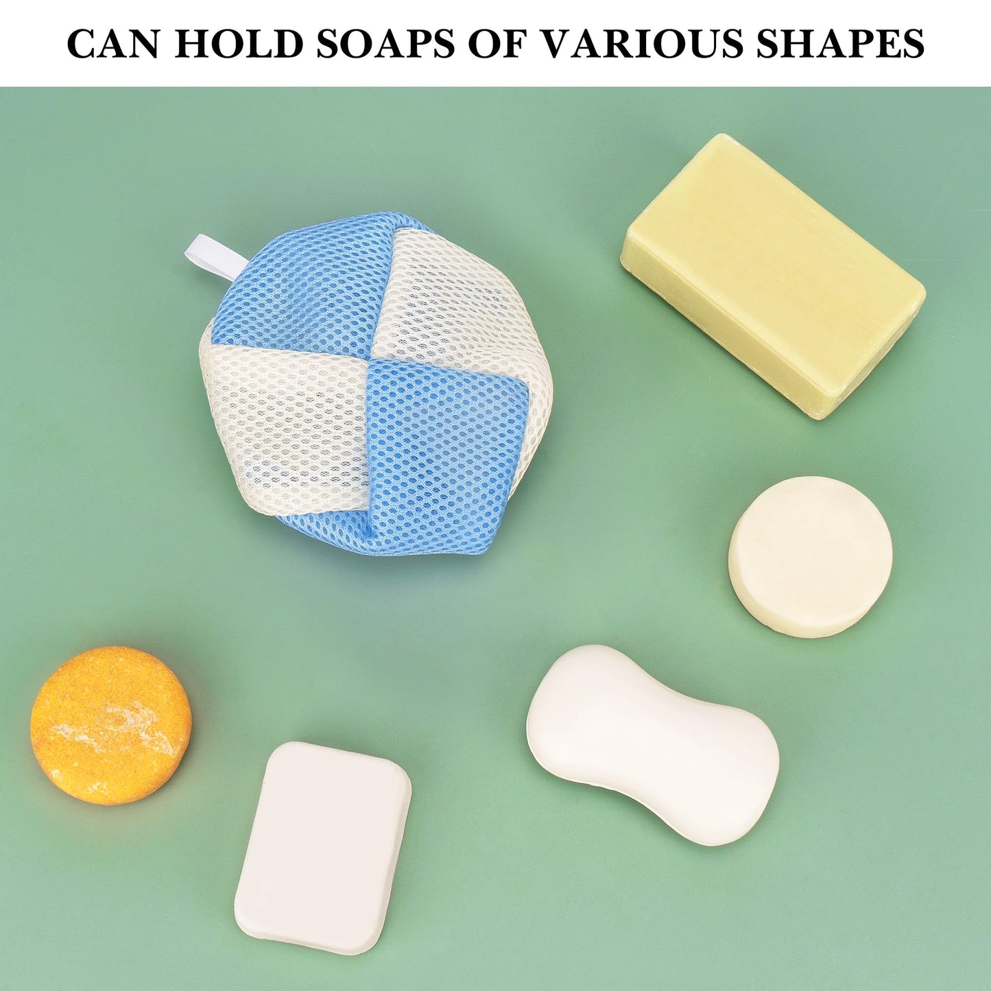 Linkidea 3 Pack Soap Saver Pouch with Zipper, Exfoliating Body Sponge Scrubber with Hand Loop, Mesh Soap Foam Lather Pocket for Shower Bath (Round) Beauty and Personal Care Linkidea
