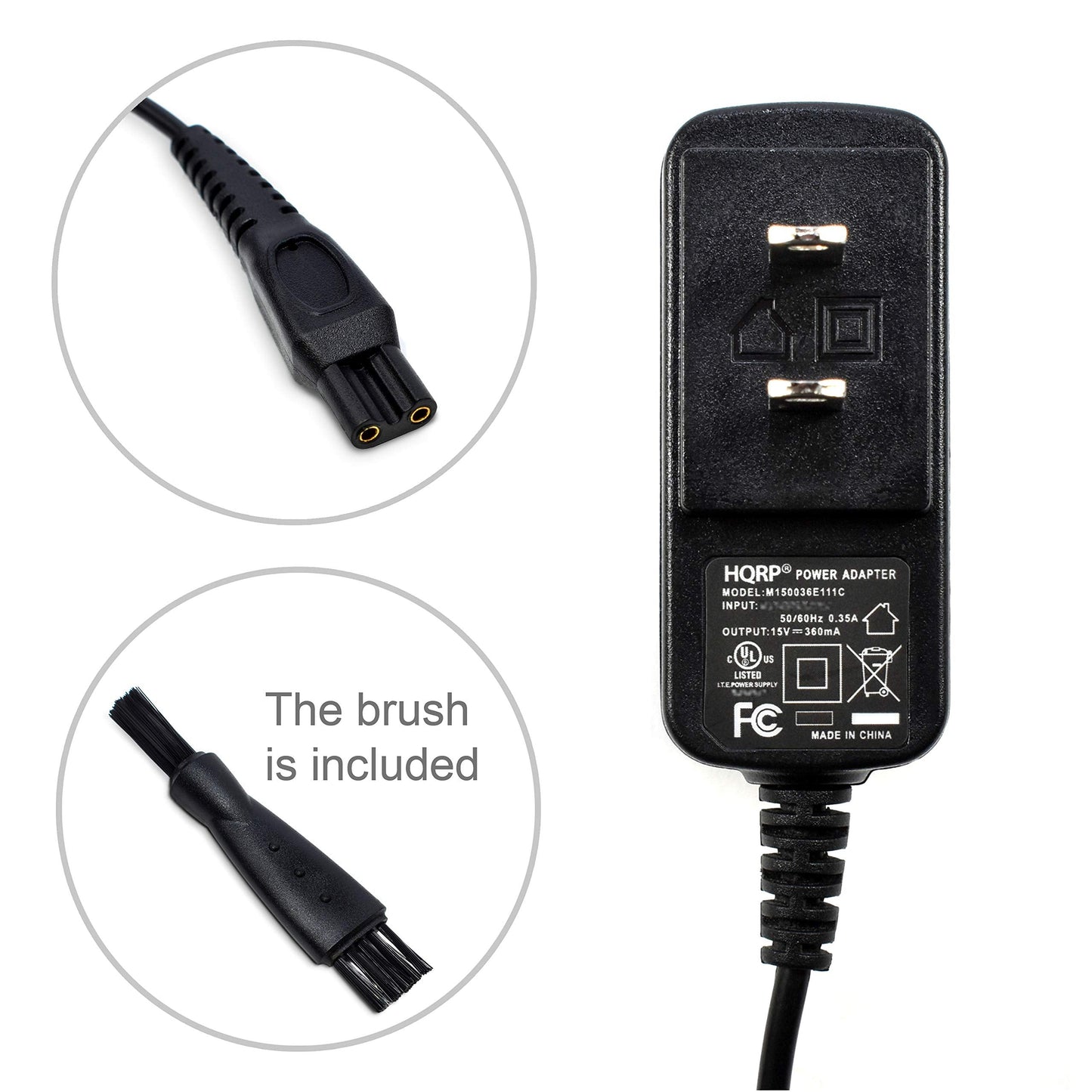 HQRP 15V AC Adapter Compatible with Philips Norelco HQ8505 2000 3000 3100 3500 7000 5000 8000X 8500X 9000 Series Shaver Charger Beauty and Personal Care HQRP