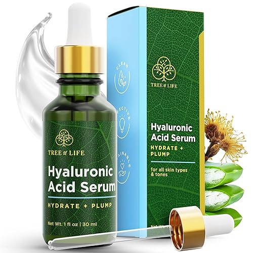 Tree of Life Beauty Hyaluronic Acid Serum, Skin Brightening Face Oil for Dark and Age Spots, Facial Serums for Dry and Sensitive Skin Care Beauty & Personal Care Tree of Life