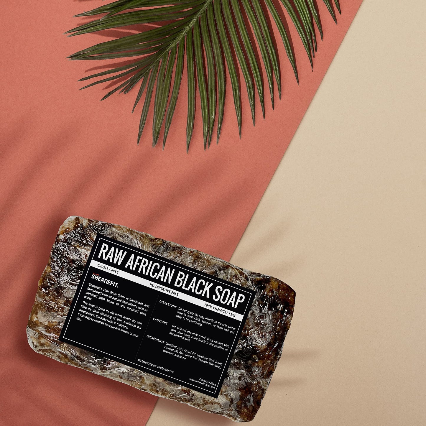 Sheanefit Raw African Black Soap Bar - For All Skin Types - Face, Body, Hair Soap Bulk Bars (15 Ounce (Pack of 1) Beauty & Personal Care Sheanefit