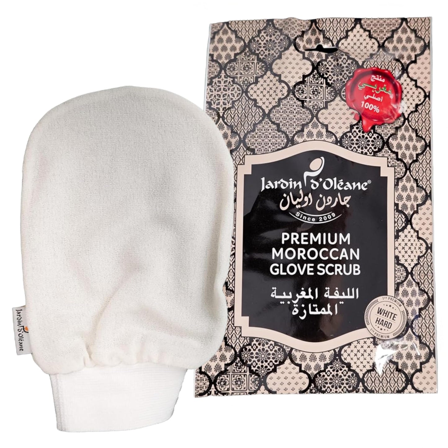 Jardin D'Oleane Premium Moroccan Kessa Glove Scrub, Exfoliating Bath Glove, Removes Unwanted Dead Skin, Made With 100% Natural Viscose - Designed Beauty and Personal Care Jardin Oleane