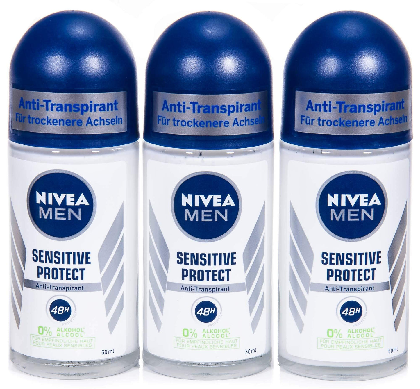 Nivea Men Sensitive Protect Deo Roll-on, Antitranspirant, 3er Pack (3 x 50 ml) Beauty and Personal Care NIVEA MEN