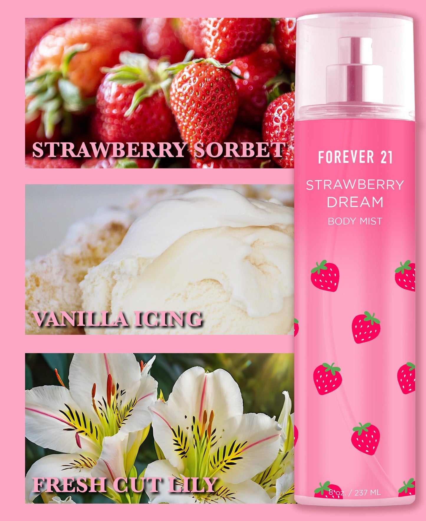 Strawberry Dream Body Mist, 8 fl. oz., by Forever 21 Beauty & Personal Care Forever 21