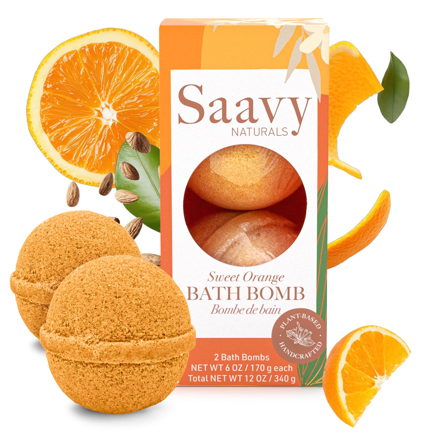 Saavy Naturals Bath Bombs - Relaxing Foaming Fizz Bubbles, Organic Bath Bombs for Women and Kids with Jojoba Oil - Gentle for Sensitive Skin - Made in Beauty and Personal Care Saavy Naturals