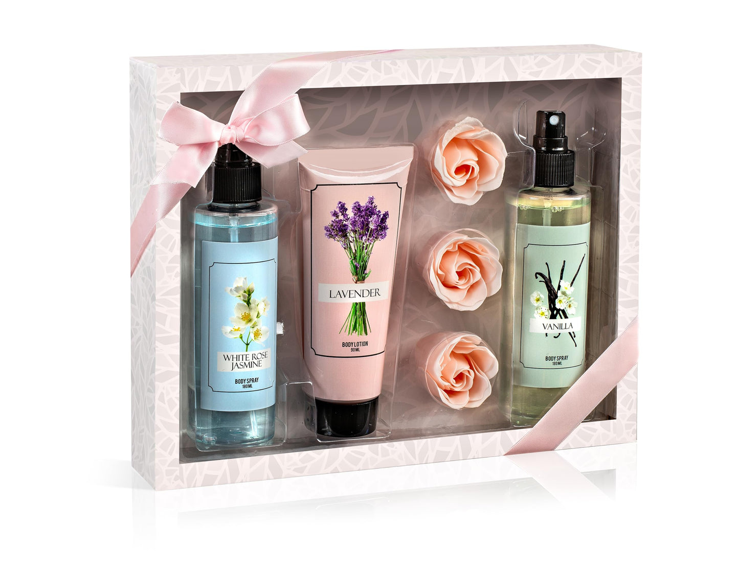 White Rose Jasmine Lavender Set - Mother's Day Spa Gift Basket for Mom, Luxury Bath & Body Set, White Rose Jasmine, Lavender, Vanilla Scented Self Beauty and Personal Care Freida and Joe
