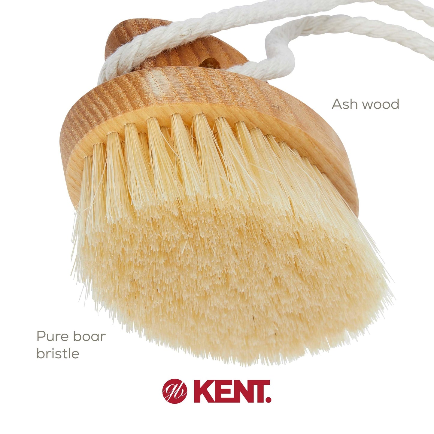 Kent FD11 Shower Brush with Wrist Strap - Exfoliating Body Brush for Wet or Dry Skin, Improves Circulation, Perfect for Lathering and Scrubbing, Made Beauty & Personal Care KENT