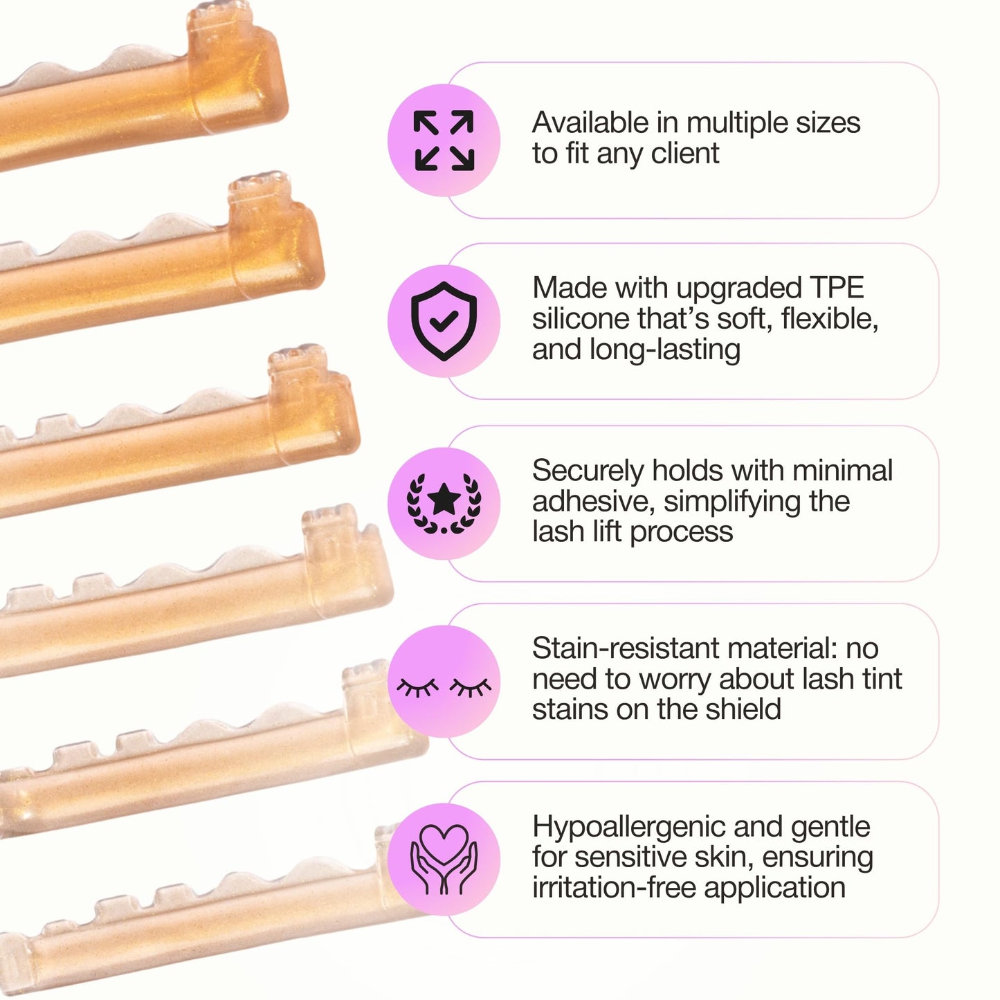 Curacoro Lash Lift Shields, 12 Pcs/6 Sizes Reusable Silicone Rods Beauty and Personal Care CURACORO