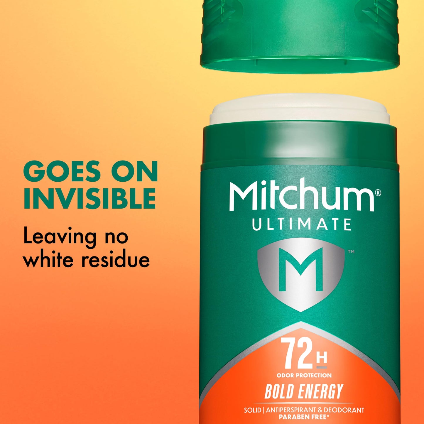 Mitchum Ultimate 72H Odor Protection Men’s Antiperspirant & Deodorant, Invisible Solid, Bold Energy, 2.7 oz Beauty and Personal Care Mitchum
