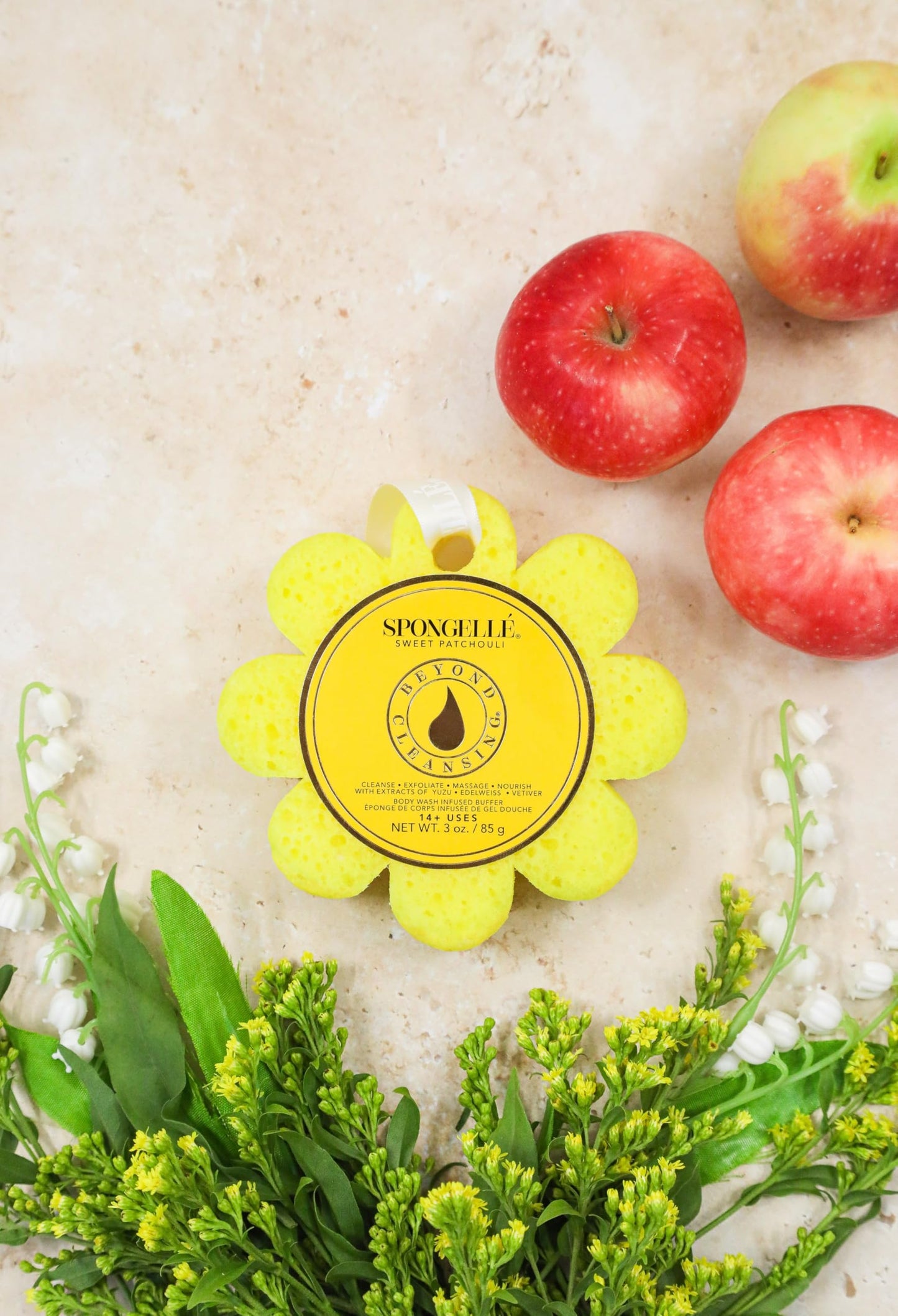 Spongellé Sweet Patchouli Wild Flower Bath Sponge - Built-in Body Wash & Body Scrubber, Shower Loofah Sponge for Women - 14+ uses Beauty and Personal Care SPONGELLÉ