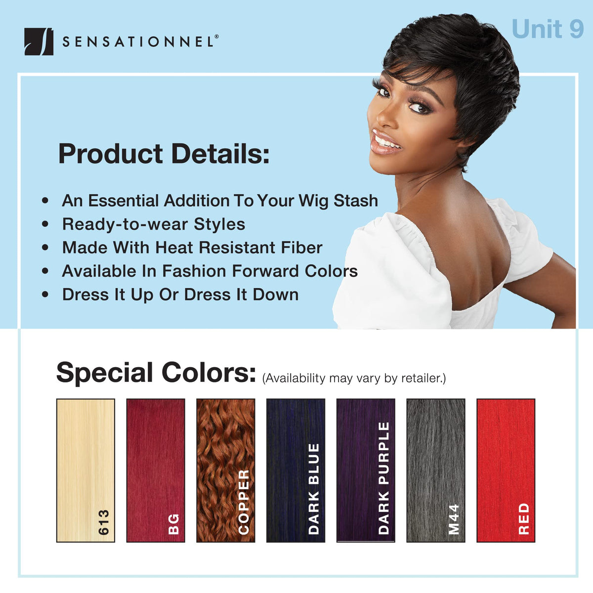 Sensationnel Dashly Wig-Unit 9, 1B OFFBLACK