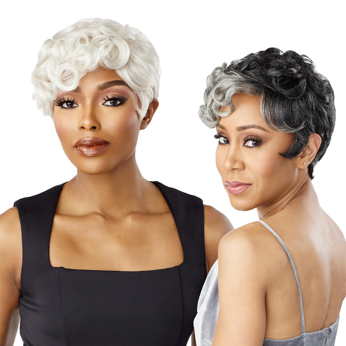 Sensationnel Empire Human Hair Wig-Salt And Pepper Flora, 350 COPPERRED
