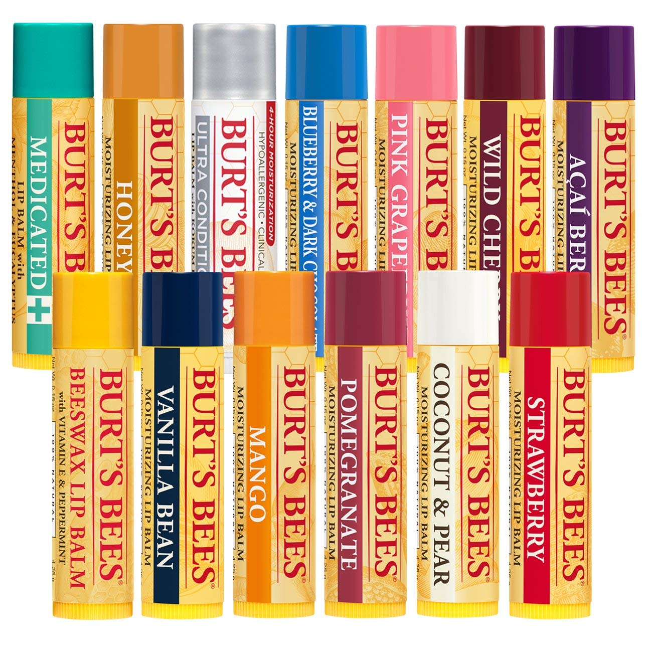 Burt's Bees 100% Natural Moisturizing Lip Balm, Mango Beeswax & Fruit Extracts - 12 Tubes Beauty & Personal Care Burt's Bees