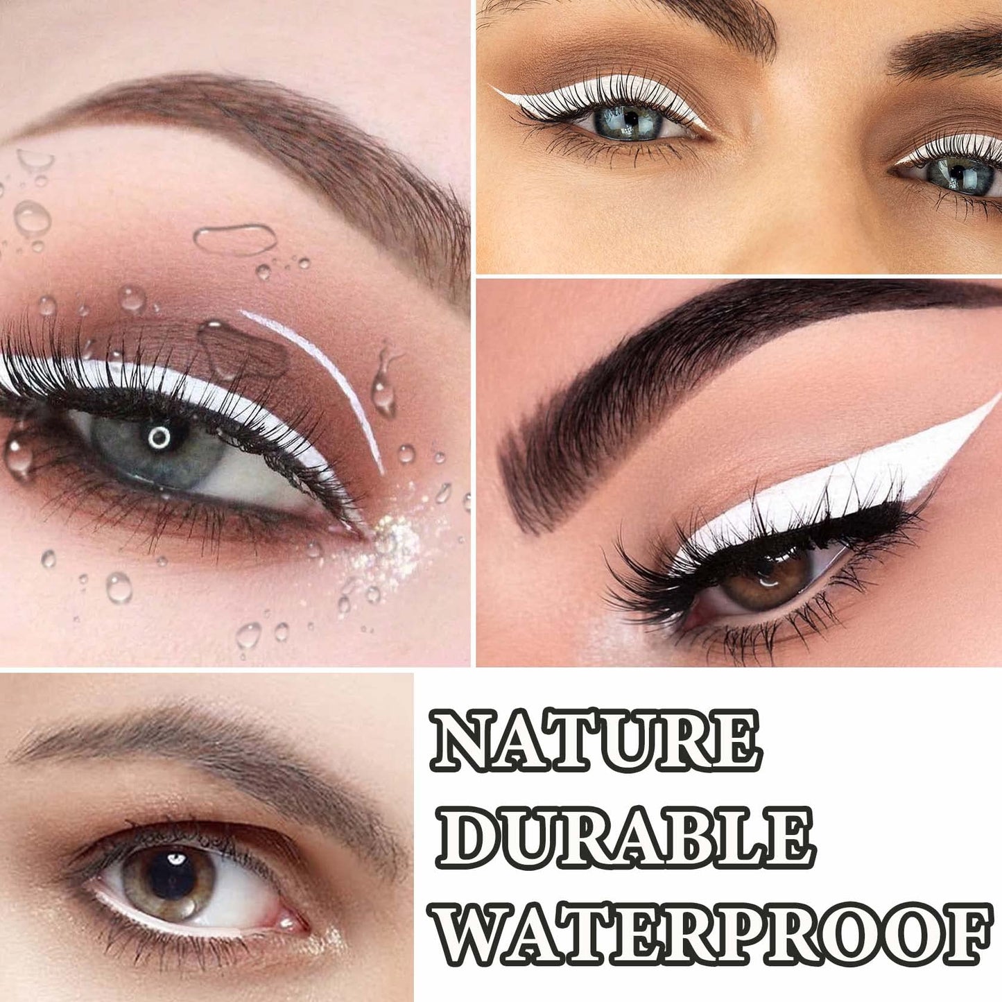 WENJLYJ 12 PCS White Eyeliner Pencils,Professional Long Lasting Waterproof Makeup Pencils,Highly Pigmented Inner Corner Eye Highlighter Eyeliner Beauty & Personal Care WENJLYJ