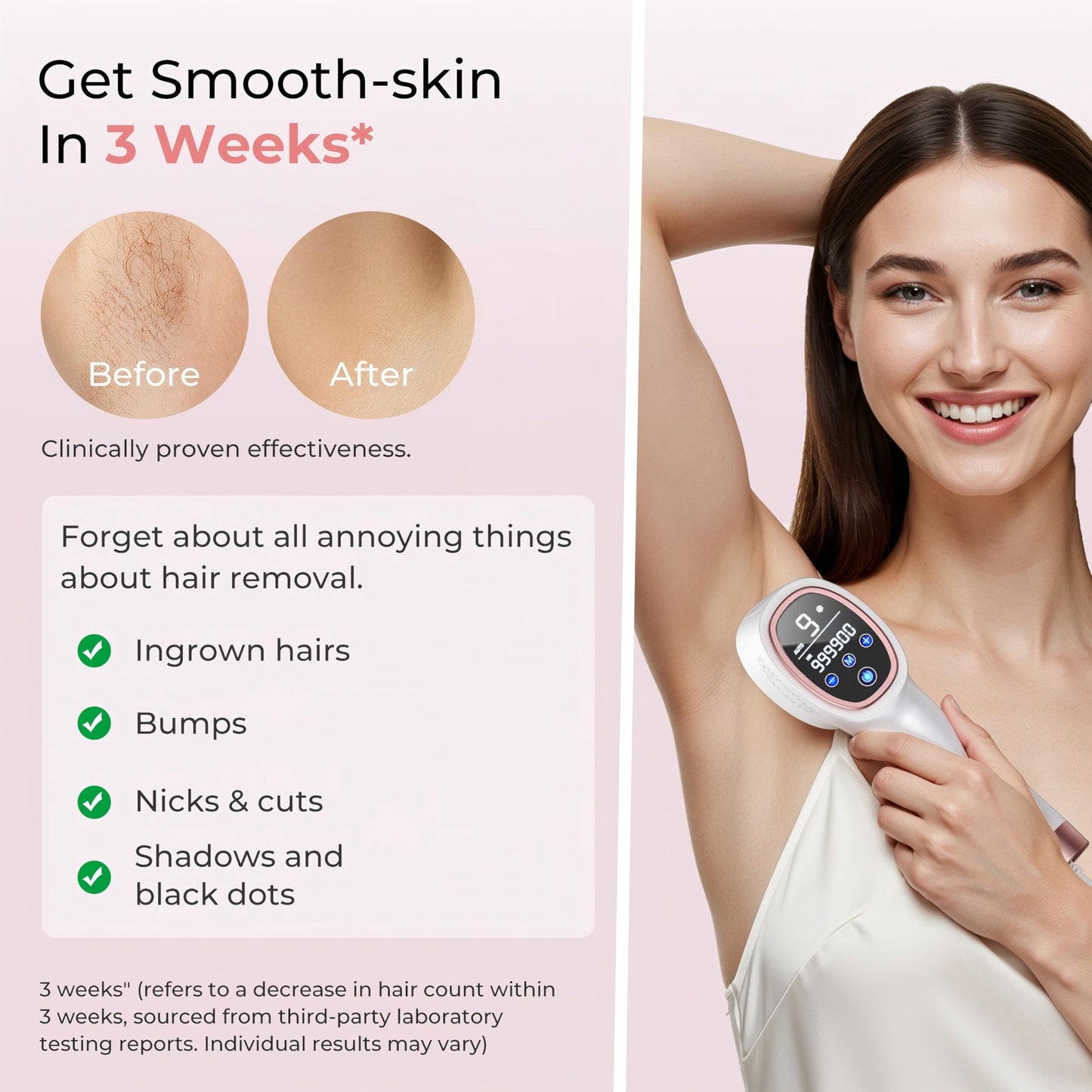 Finequin Laser Hair Removal for Women & Men, 45°F Ice-Cooling Contact, Safe & Virtually Painless Alternative to Salon IPL Hair Removal Device Beauty and Personal Care Finequin