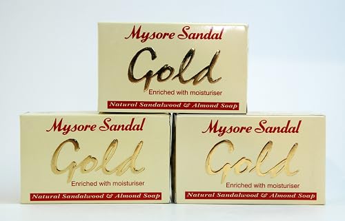 Mysore Sandal Gold Soap (125g) (3-Pack) Beauty & Personal Care Mysore