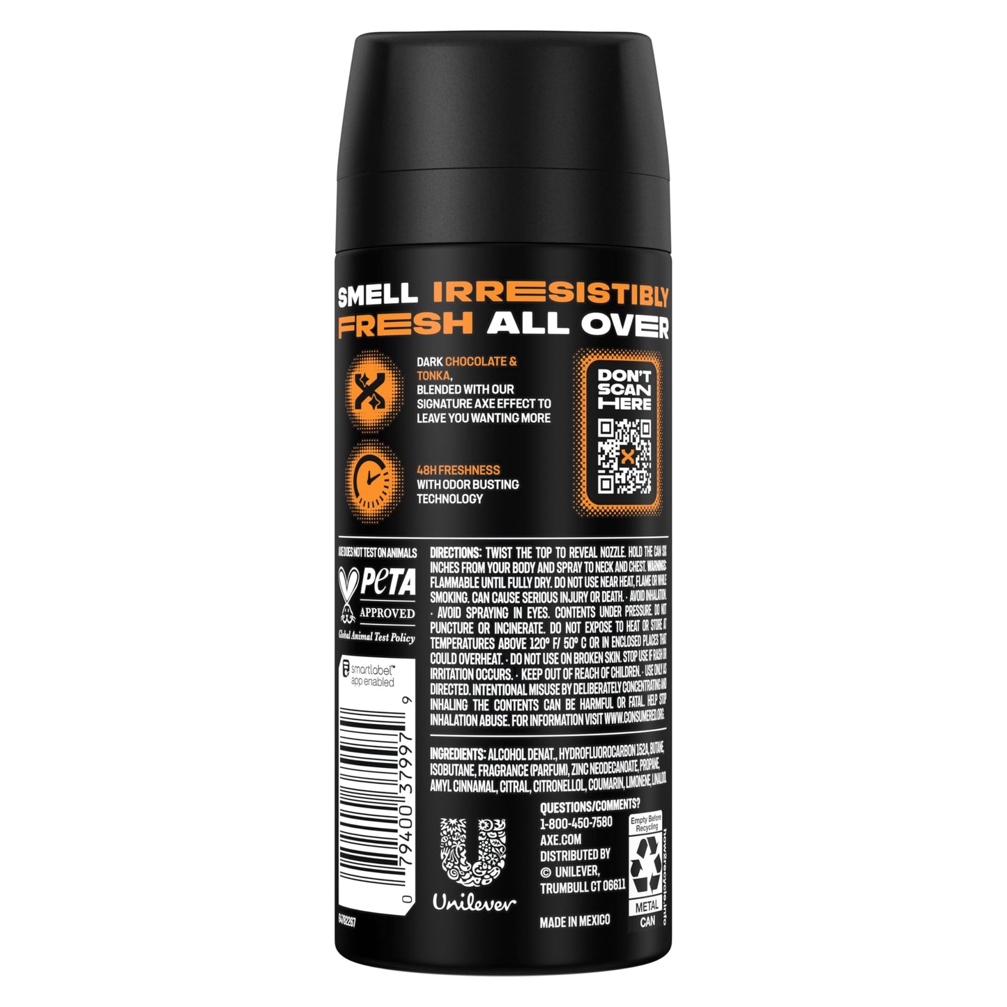 AXE Body Spray Deodorant Dark Temptation for Long Lasting Odor Protection Deodorant for Men Formulated Without Aluminum 4.0 oz Beauty & Personal Care Unilever