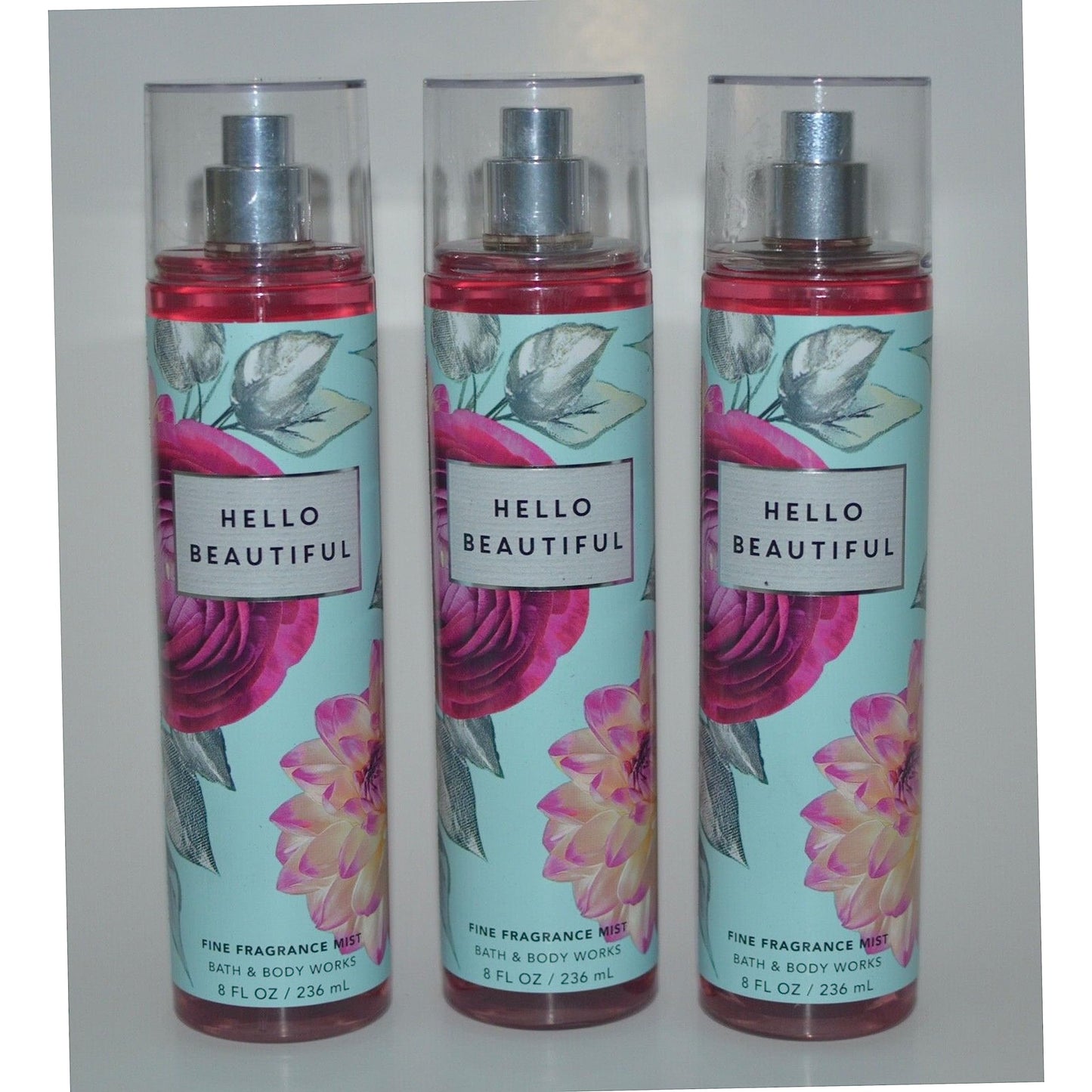 Bath & Body Works Fragrance Mist 3-Pack 8oz Each (Hello Beautiful) Beauty & Personal Care Bath & Body Works