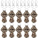 allydrew 10 Pack Chapstick Holder Keychain, Keyring for Lip Balm Lip Gloss Lipstick with 10 Pieces Metal Keyring Clasps, Leopard Beauty & Personal Care allydrew