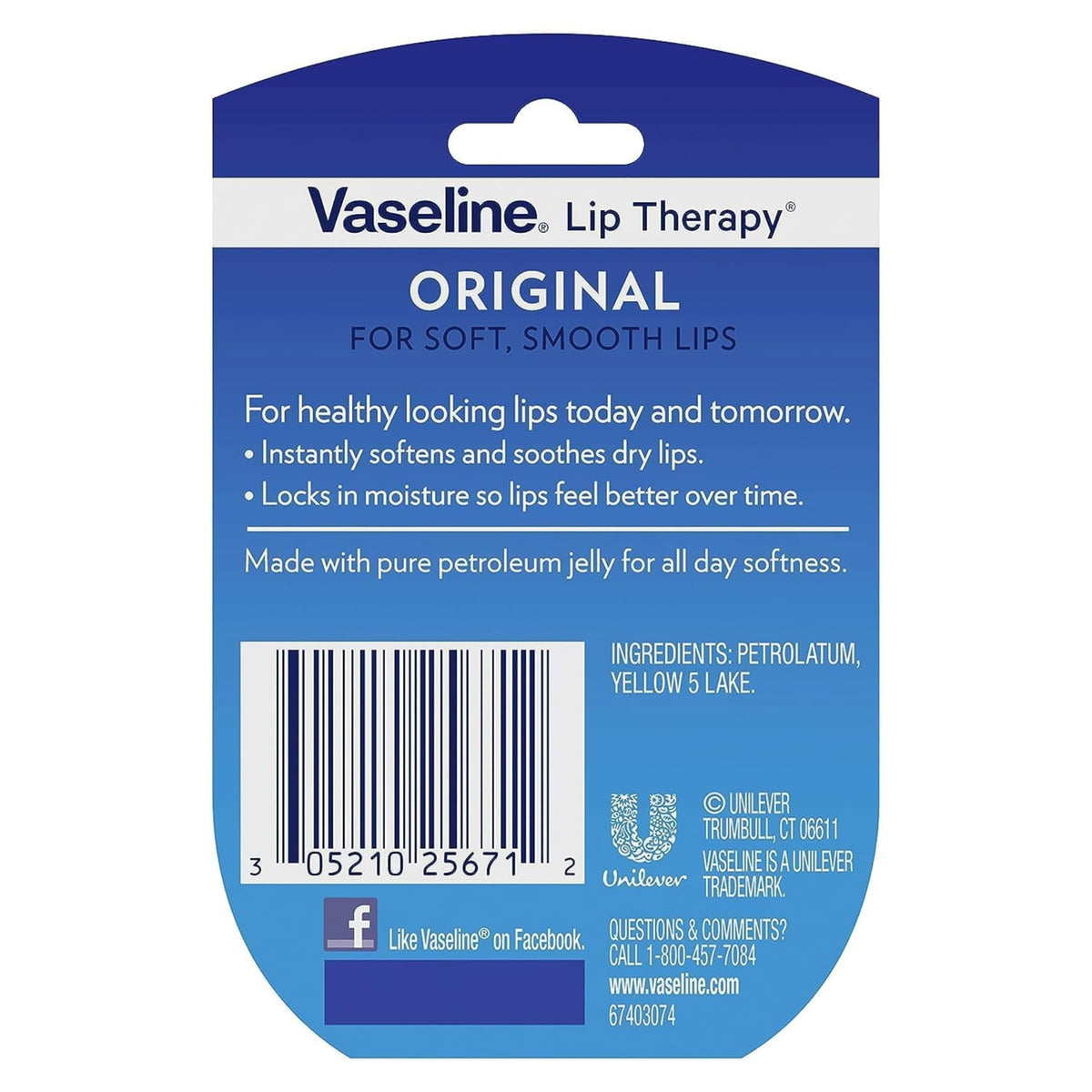 Vaseline Lip Therapy Original, .25 oz (Pack of 9) Beauty & Personal Care Vaseline