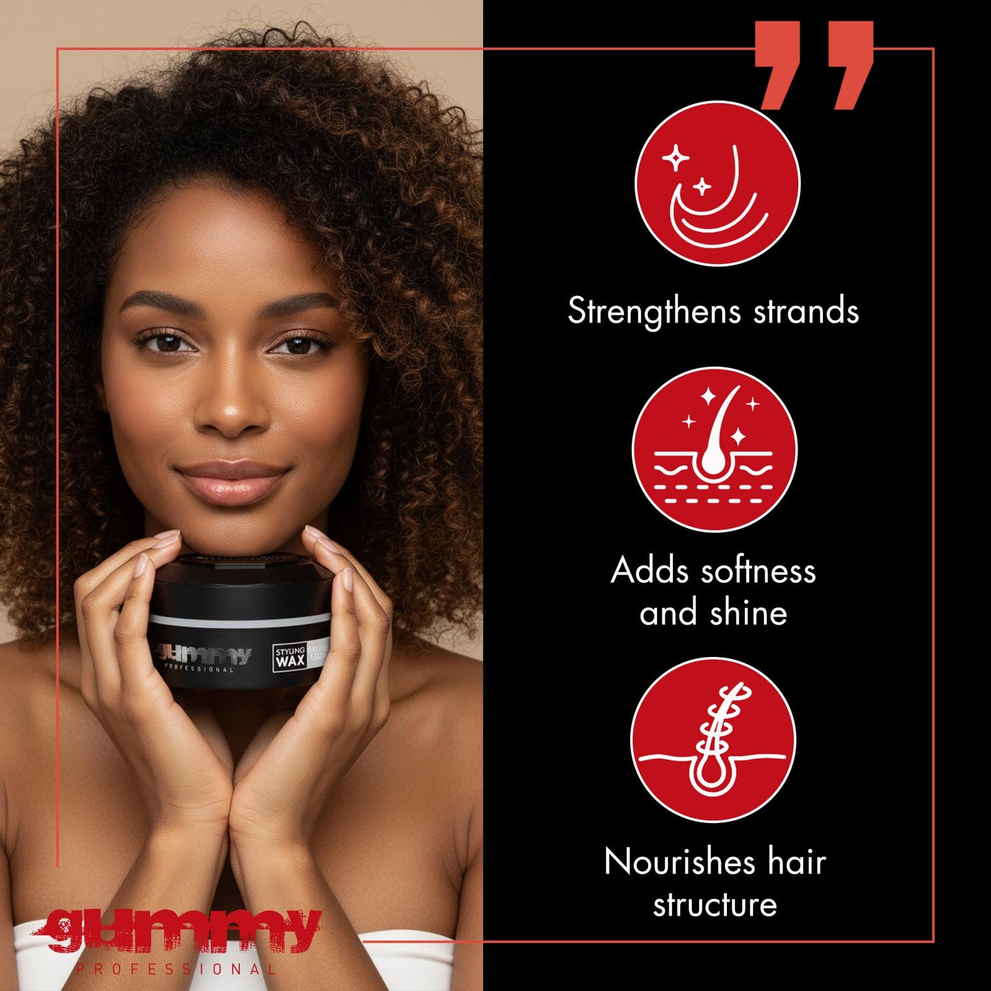 Gummy Professional Styling Hair Wax - Medium Hold Natural-Looking Matte Finish - Flexible Sculpting Wax for Men and Women - Non-Sticky Texturizing Beauty & Personal Care Gummy