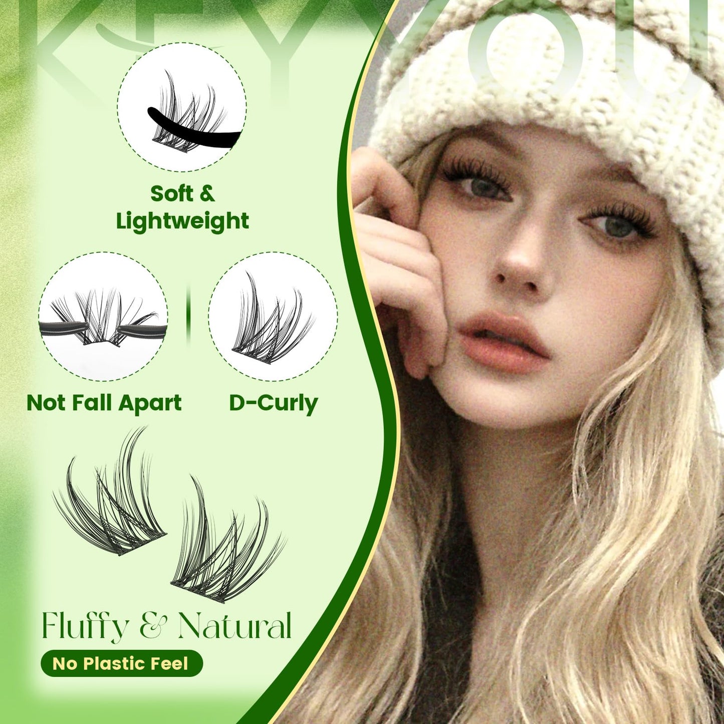 KEYYOU KY03 Lash Clusters Kit, DIY Eyelash Extension Kit Beauty and Personal Care KEYYOU