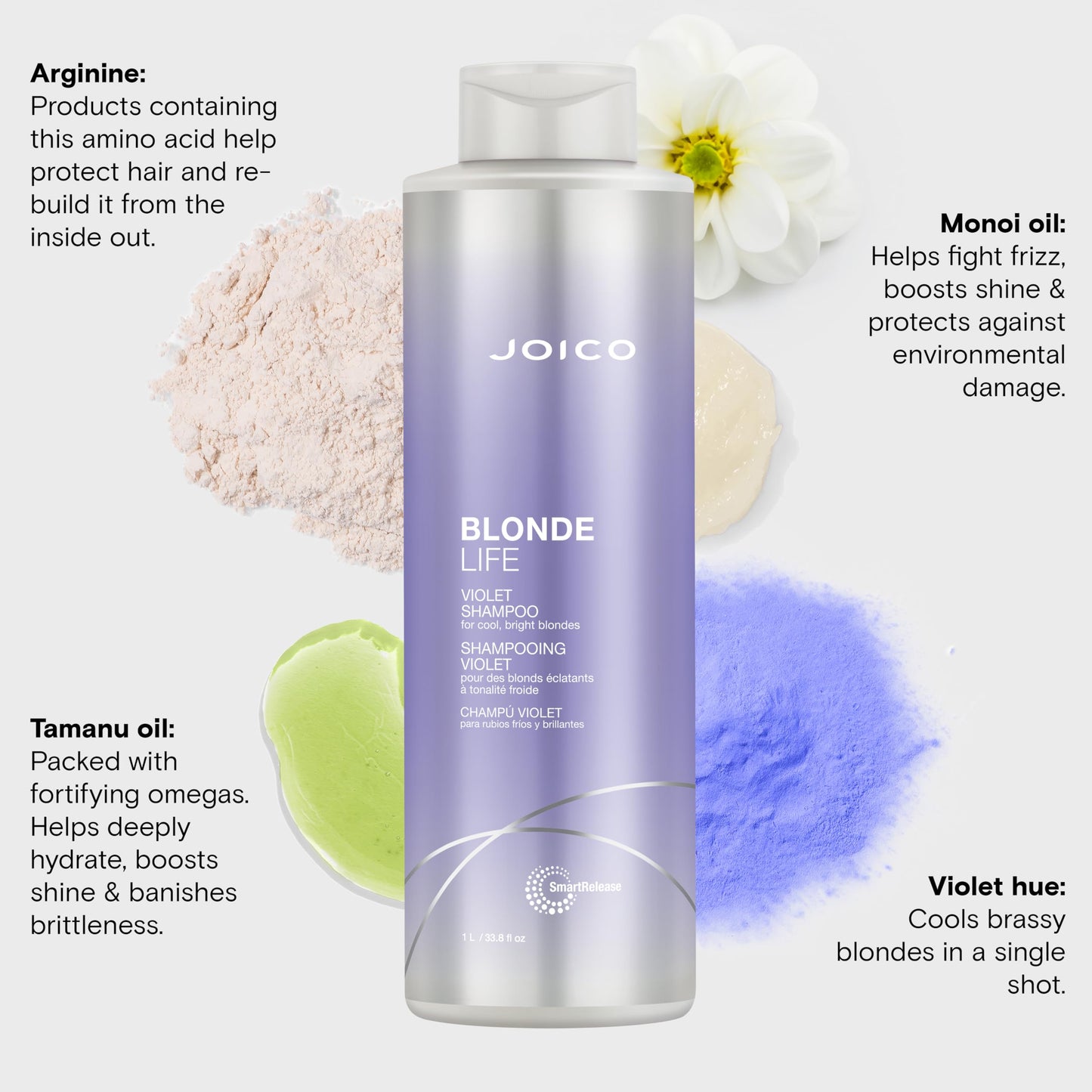 Joico Blonde Life Violet Shampoo | For Cool & Bright Blonde Hair | Neutralize Brassy Tones | Banish Yellow Tones | Boost Shine | Sulfate Free | Beauty & Personal Care Joico