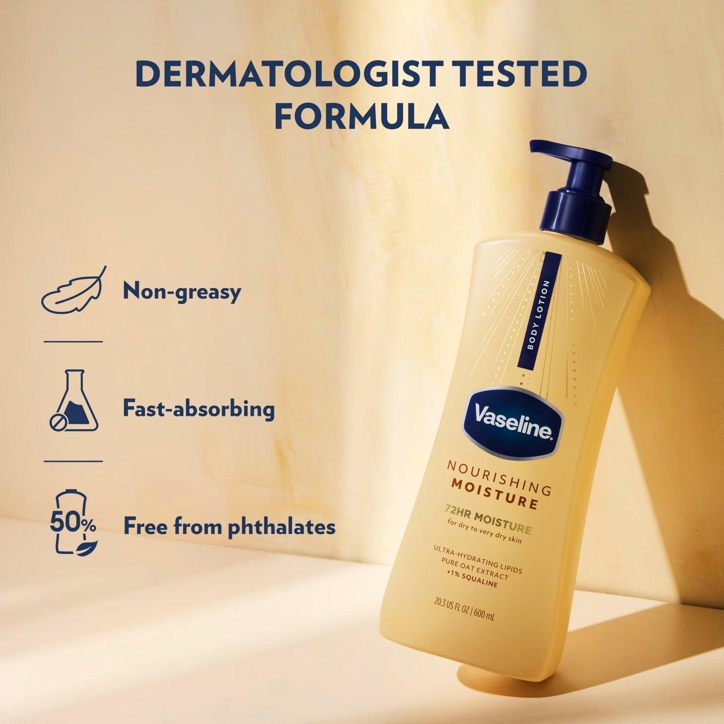 Vaseline Nourishing Moisture Nourishing Moisture Body Lotion for Dry Skin, Made with Ultra-Hydrating Lipids + Pure Oat Extract for Nourished Beauty & Personal Care Vaseline
