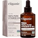 Cliganic Pure Vitamin E Oil for Skin, Scars, Hair & Face - 30,000 IU, Non-GMO Verified | Natural D-Alpha Tocopherol Beauty & Personal Care Cliganic