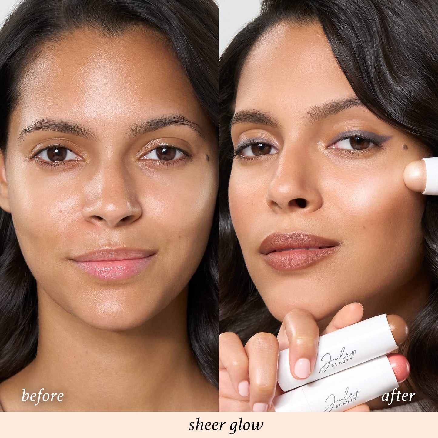 Julep Skip The Brush Cream to Powder Highlighter Stick- Sheer Glow - Blendable and Buildable Color - 2-in-1 Makeup Stick Beauty & Personal Care Julep