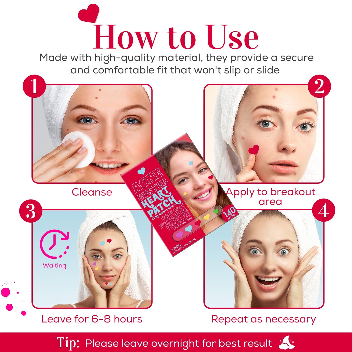 My Beauty Spot Pimple Patches Cute Acne Patches For Face (140 Patches) with Hydrocolloid, Tea Tree Extract & Salicylic Acid, Colorful Fun Designs Beauty & Personal Care My Beauty Spot