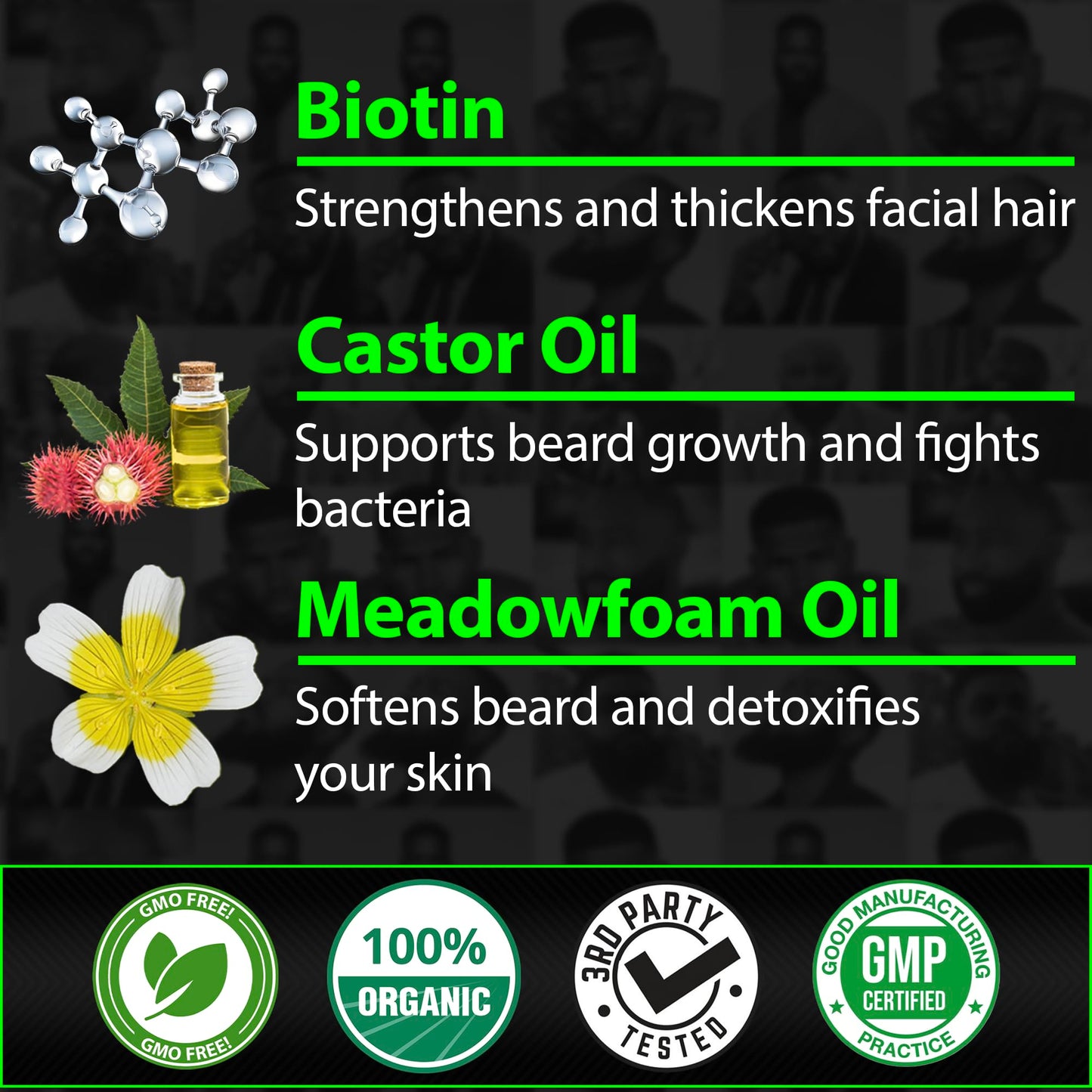 Biotin Beard Balm for Men – 2X Thickening Mustache & Beard Wax with Castor Oil & Meadowfoam, Hydrating Growth Balm & Leave-In Conditioner Beauty & Personal Care BBS BEST BEARD STUFF
