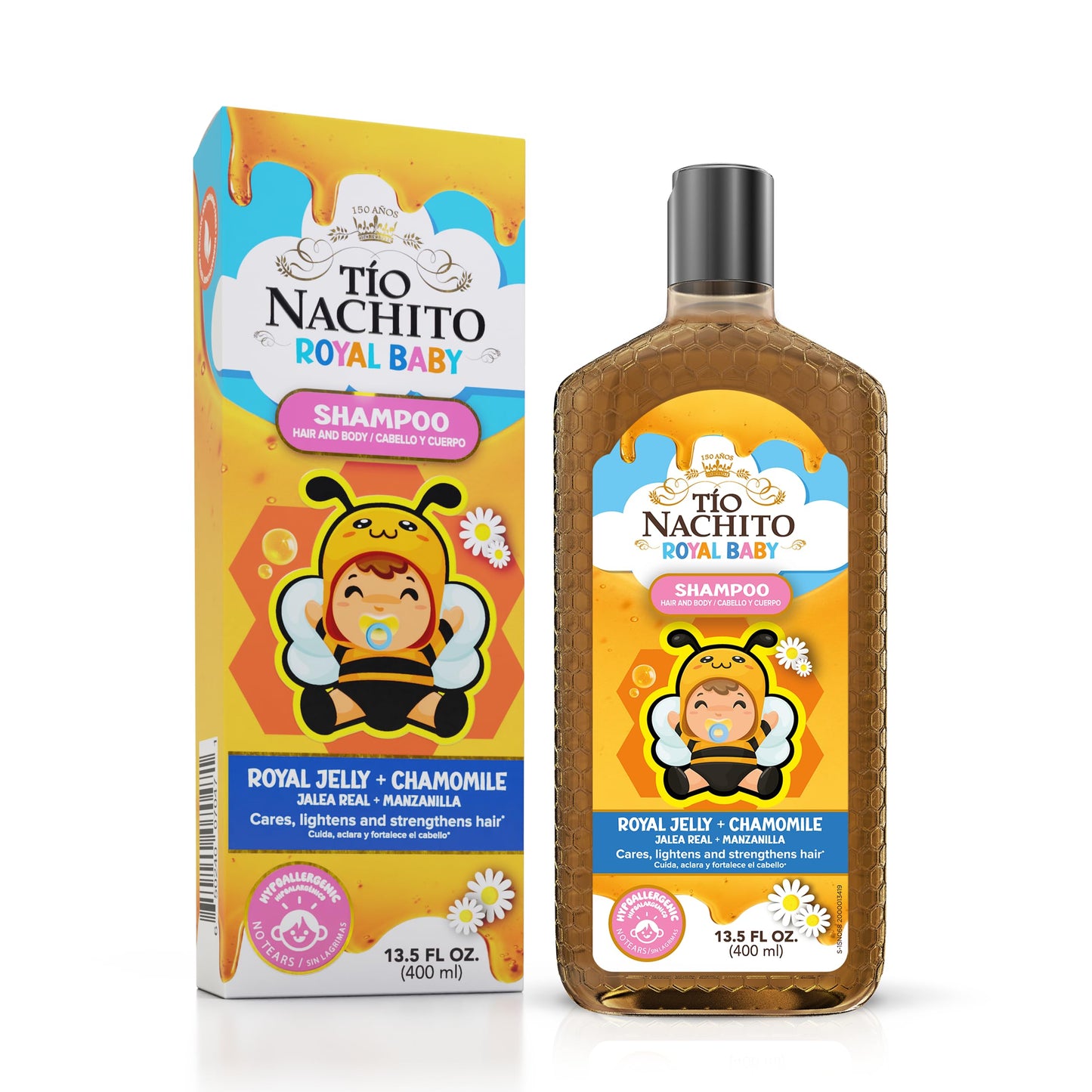 Tio Nacho Royal Baby Hair and Body Shampoo with Royal Jelly & Chamomile, 13.5 fl oz - Hypoallergenic, Gentle, Tear Free, All in One Body Wash Beauty & Personal Care Tio Nacho