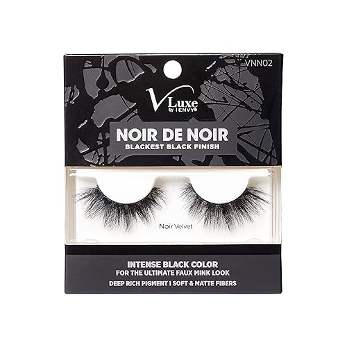 i•ENVY V-Luxe Noir De Noir False Eyelashes Blackest Black Finish, Weightless Volume and Curl False Lashes, Soft & Matte Fibers (Noir Velvet) Beauty & Personal Care i•ENVY
