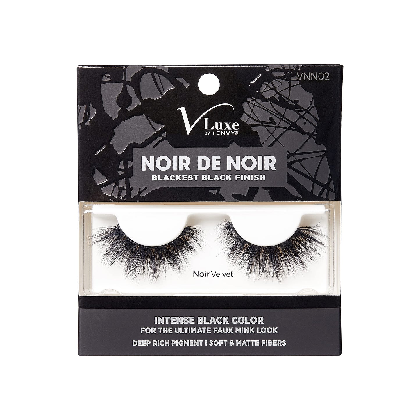 i•ENVY V-Luxe Noir De Noir False Eyelashes Blackest Black Finish, Weightless Volume and Curl False Lashes, Soft & Matte Fibers (Noir Velvet) Beauty & Personal Care i•ENVY