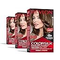 Revlon Colorsilk Beautiful Color Permanent Hair Color, (OLD VERSION) 50 Light Ash Brown (Pack of 3) Beauty & Personal Care REVLON