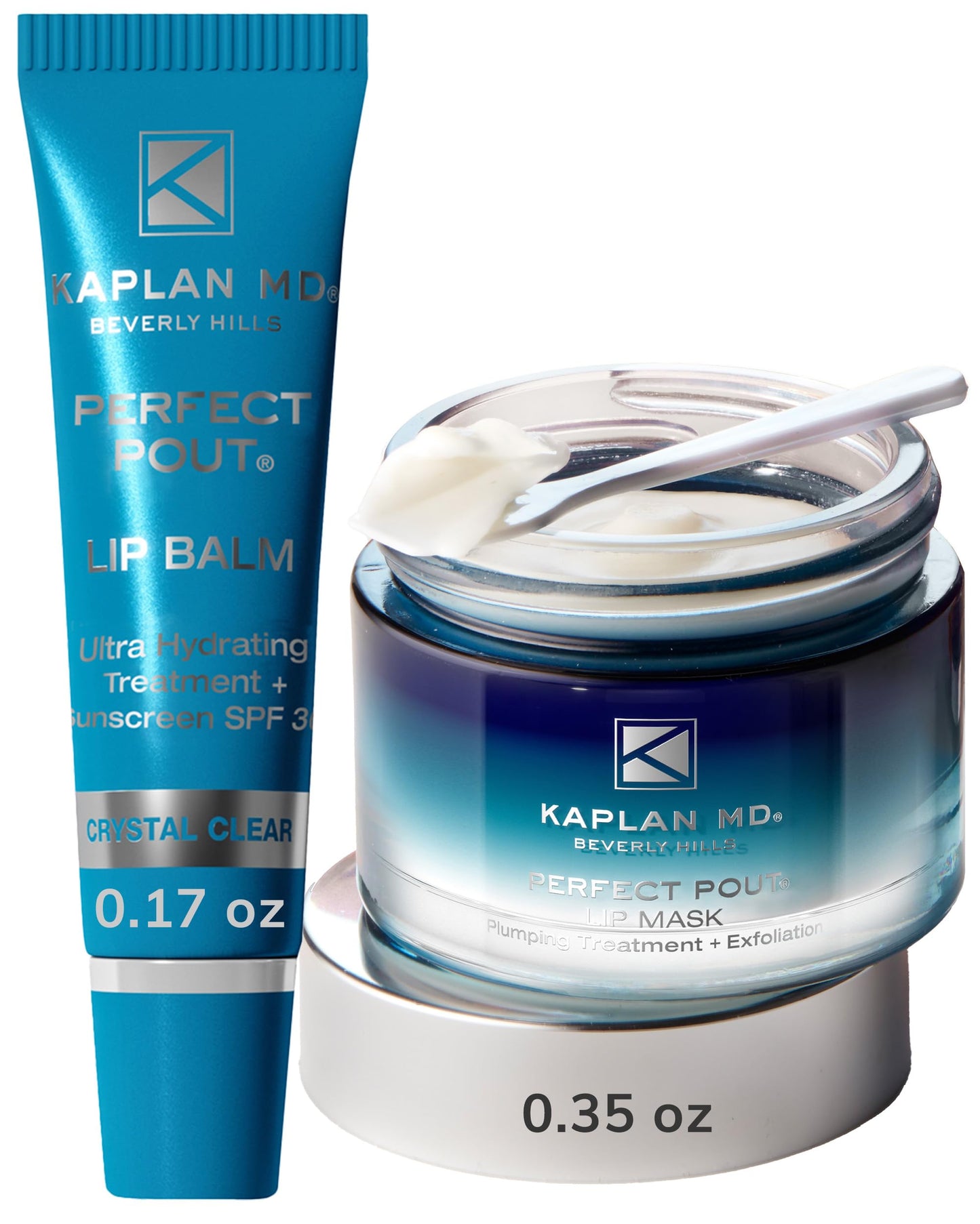 KAPLAN MD Perfect Pout Duo Lip Mask (0.5 oz.) & Lip Balm 0.17 oz. - Complete Anti-Aging Skin Care for Lips Beauty & Personal Care KAPLAN MD