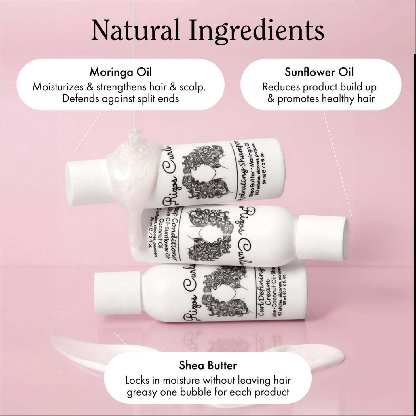 Rizos Curls Trio Travel Curl Kit, Includes Travel Hydrating Shampoo, Travel Deep Conditioner, Travel Curl Cream, Gently Cleanse, Hydrate and Style Beauty & Personal Care Rizos Curls