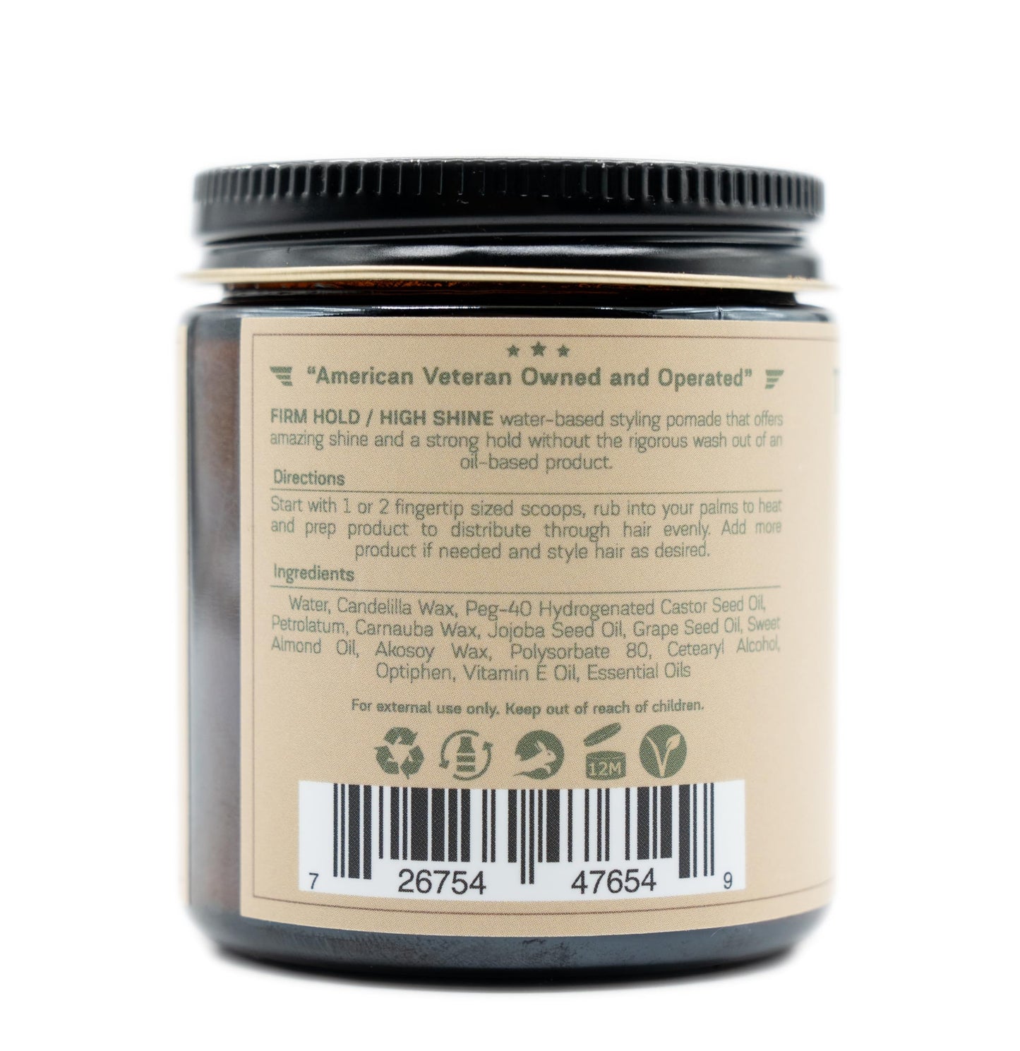 Corpsman's TRADITIONAL POMADE | Firm Hold | High Shine | 4 ounce glass jar Beauty & Personal Care Corpsman's