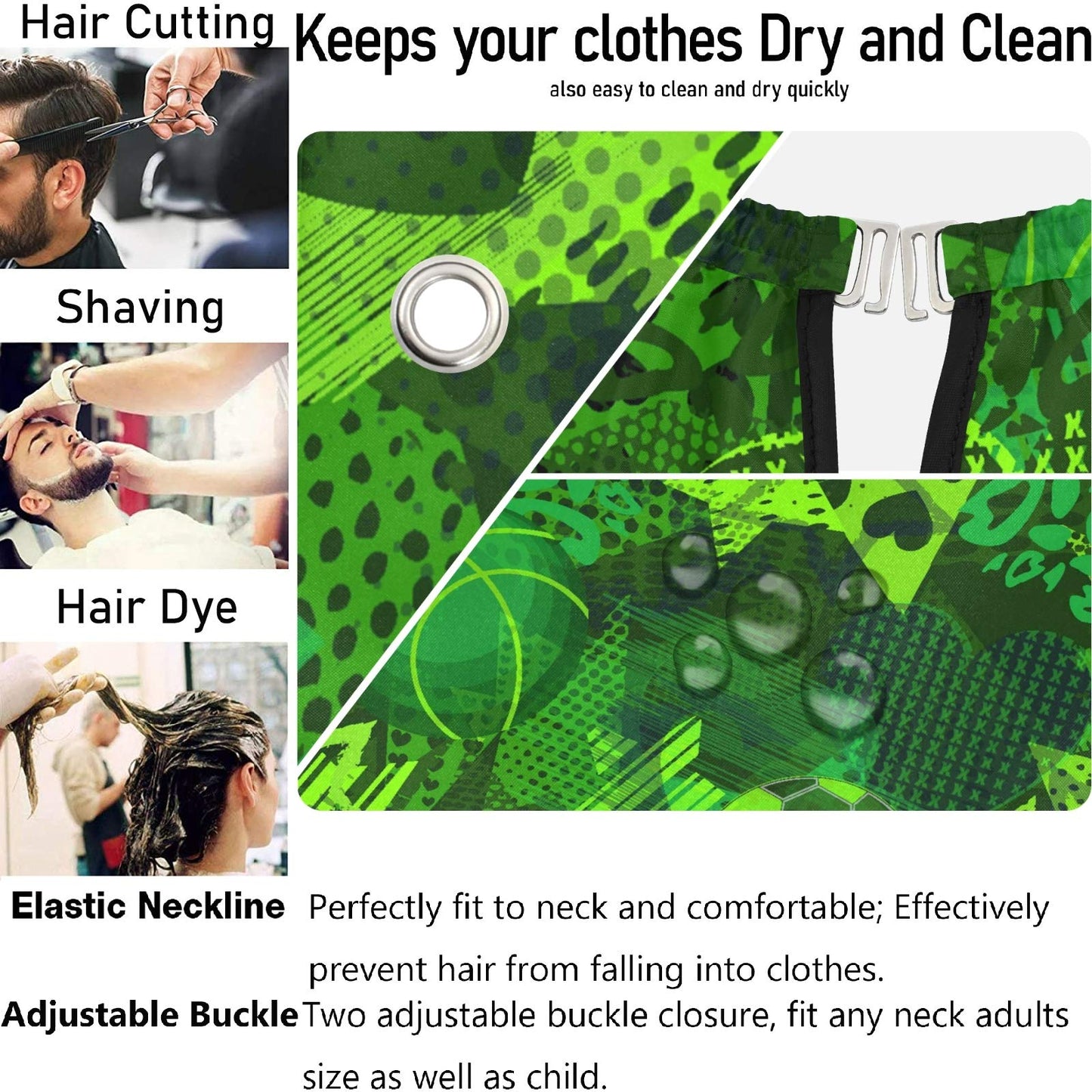 visesunny Abstract Basketball Football Sport Pattern Barber Cape Anti-Static Hair Cutting Cape with Snap Closure Professional Salon Polyester Beard Beauty and Personal Care visesunny