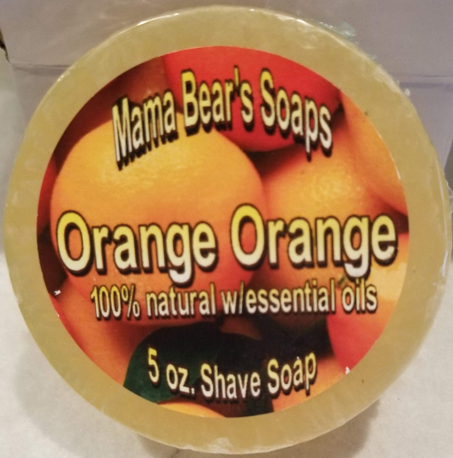 100% Natural Glycerin Shaving Soap with Orange Essential Oil Beauty and Personal Care Mama Bear's Soaps